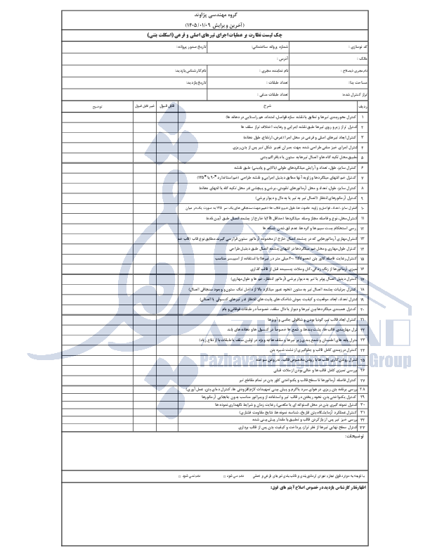 تیر اصلی و فرعی